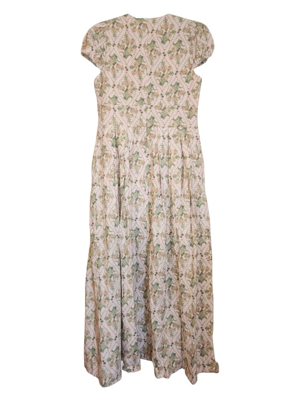 NWT Avec Les Filles Fit & Flare Linen Blend Maxi Dress Size 10 Tulip Tapestry - Picture 3 of 14